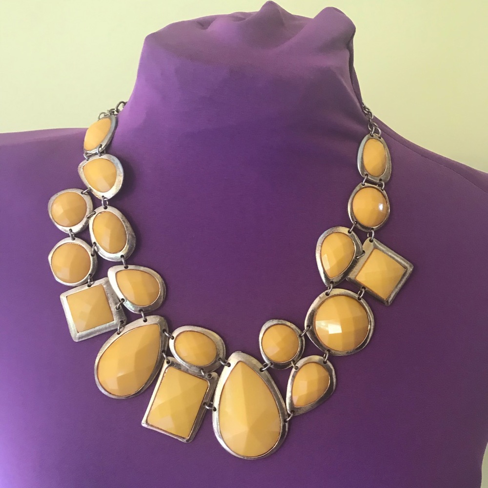 Yellow Gold Tone Fashion Necklace